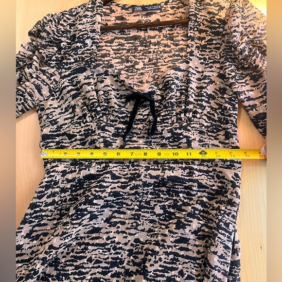 Zara animal print with bow tie bodycon size S - Picture 5 of 9
